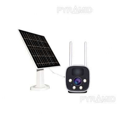 WIFI IP kamera su akumuliatoriumi ir saulės baterija Pyramid PYR-SH300TS, 3Mpix, PIR, MicroSD, Icsee app 4
