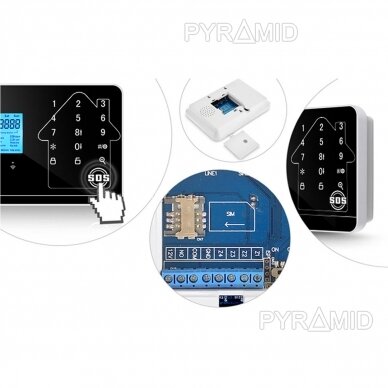 Комплект WIFI+GSM-сигнализации WALE PR-JT-99CST с беспроводными датчиками, SmartLife 7