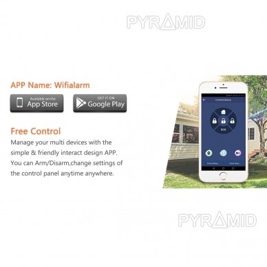 WIFI+GSM alarm kit WALE PR-JT-99CST with wireless sensors, SmartLife app 5